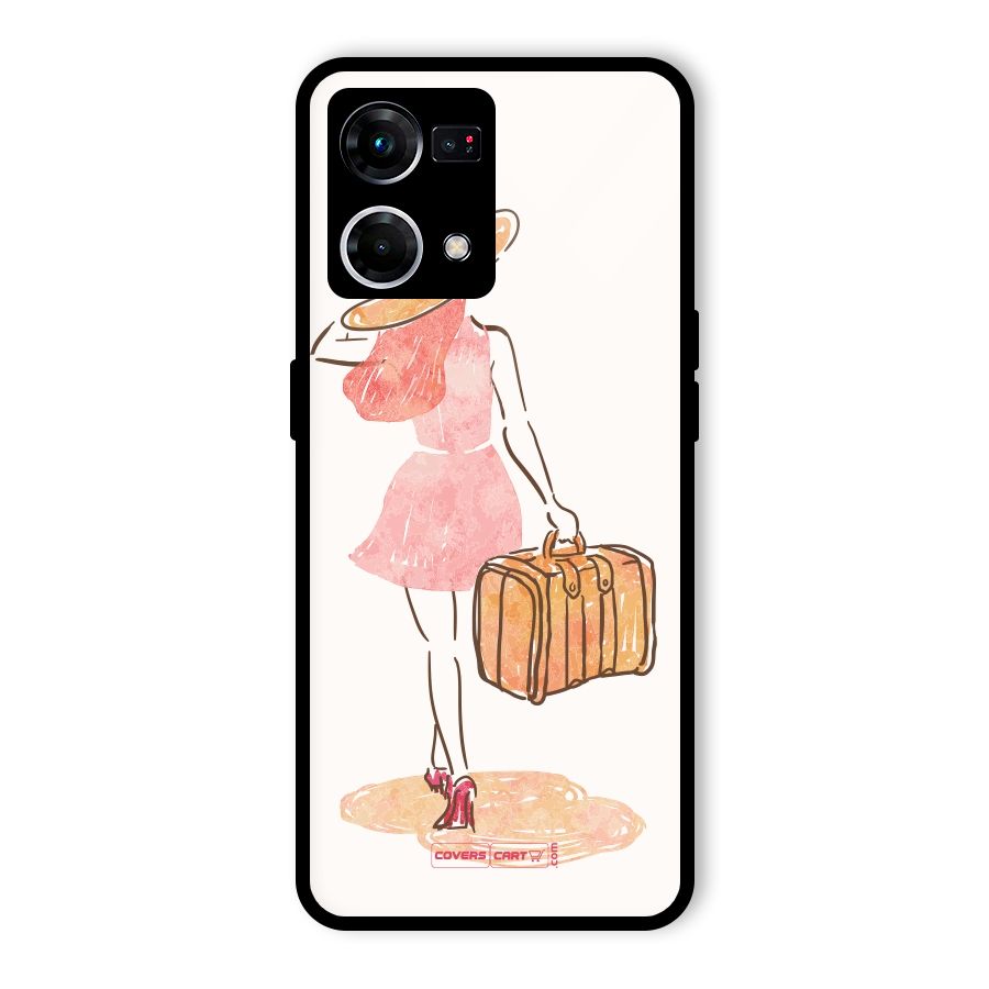 Travel Girl Glass Back Case for Oppo F21 Pro 5G