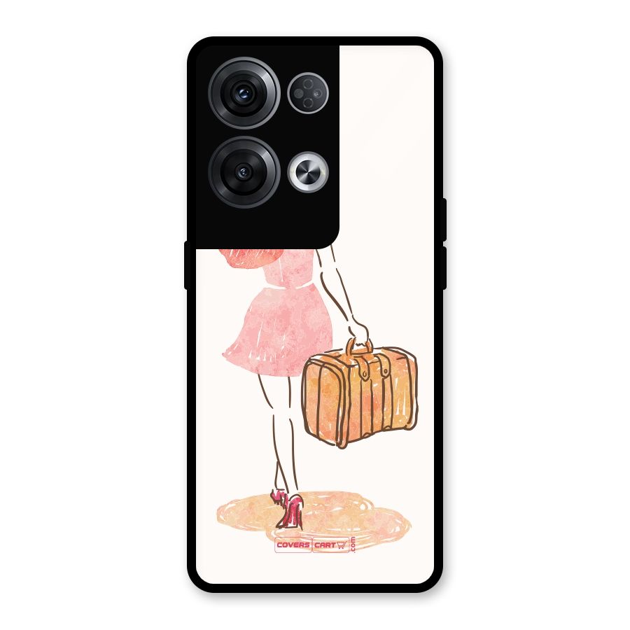 Travel Girl Glass Back Case for Oppo Reno8 Pro 5G