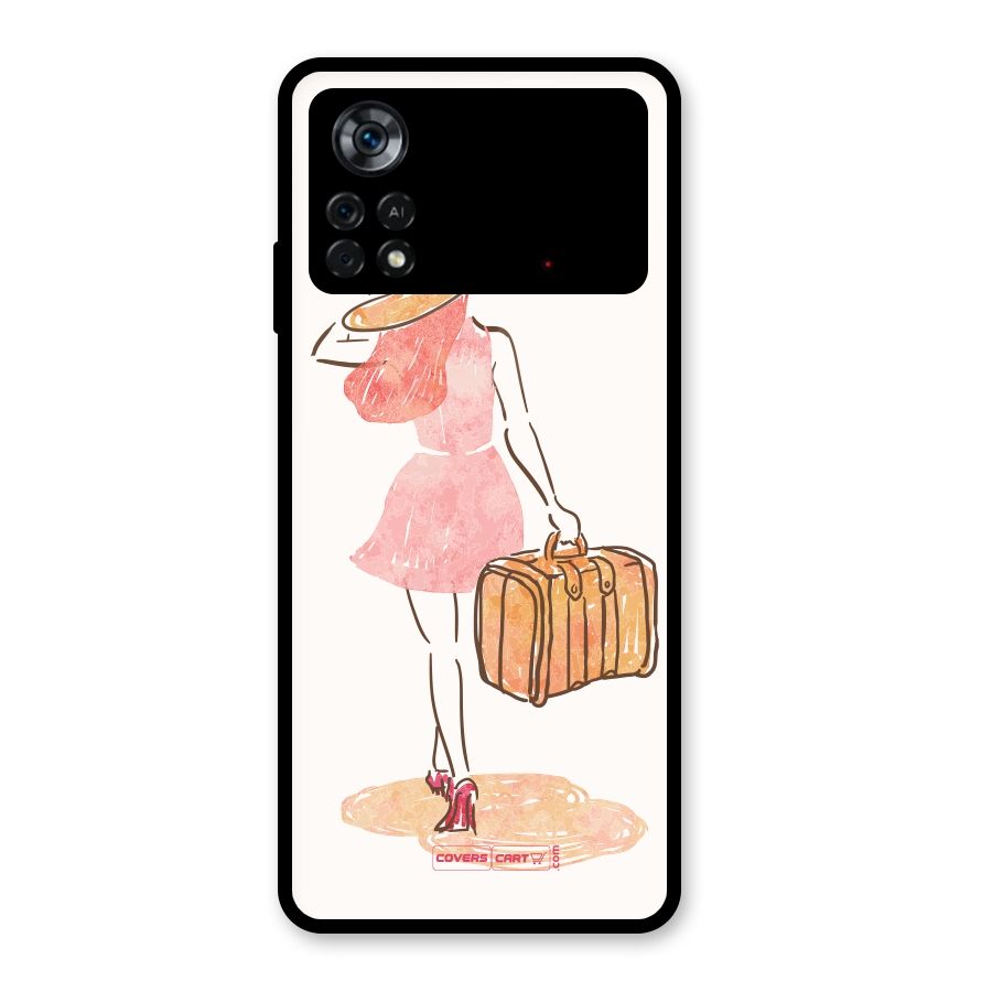 Travel Girl Glass Back Case for Poco X4 Pro 5G