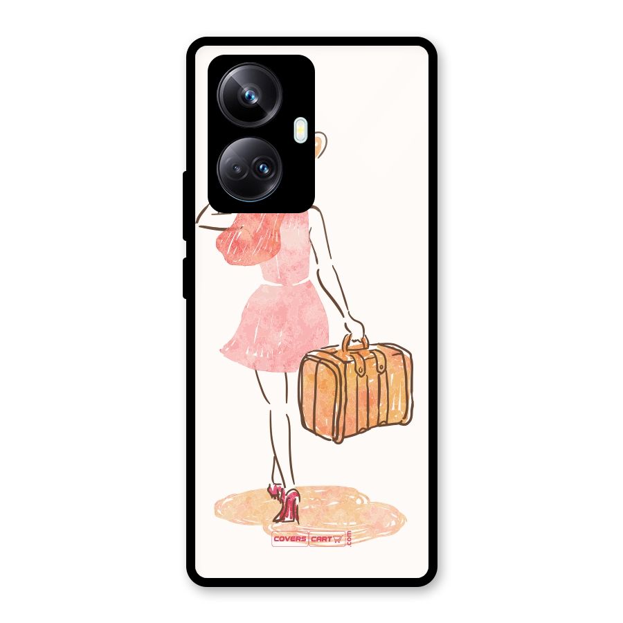 Travel Girl Glass Back Case for Realme 10 Pro Plus