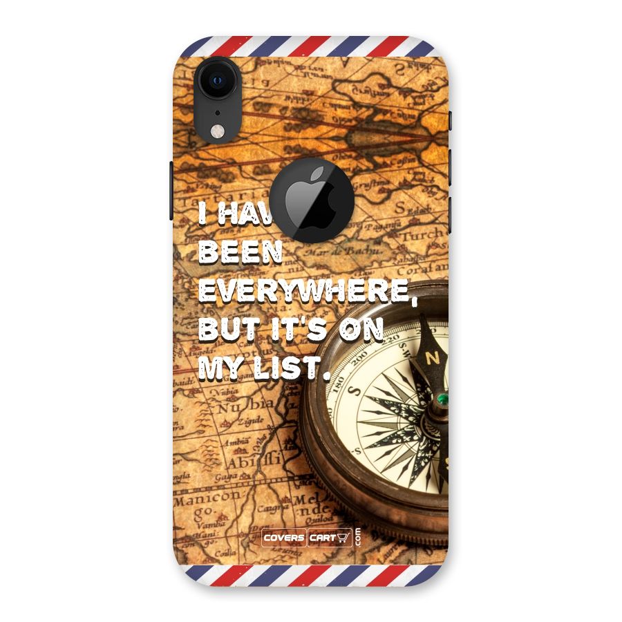 Travel Map Back Case for iPhone XR Logo Cut