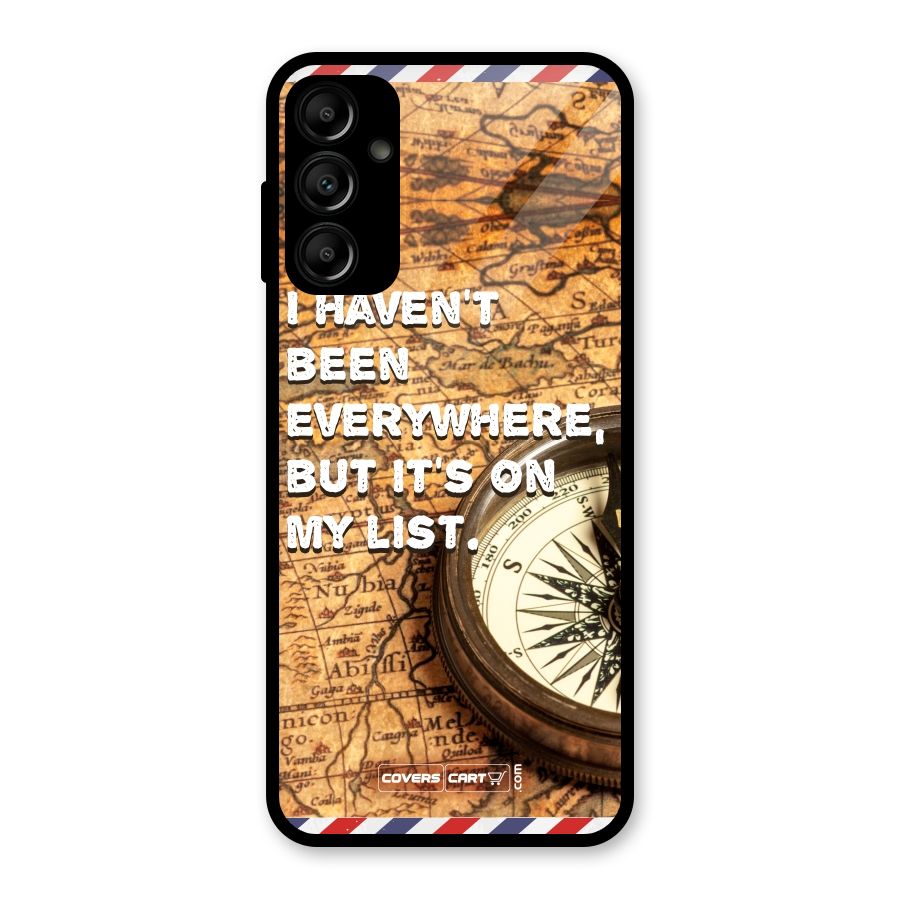 Travel Map Glass Back Case for Galaxy A14 5G