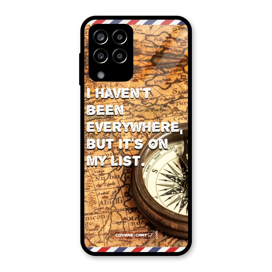 Travel Map Glass Back Case for Galaxy M33