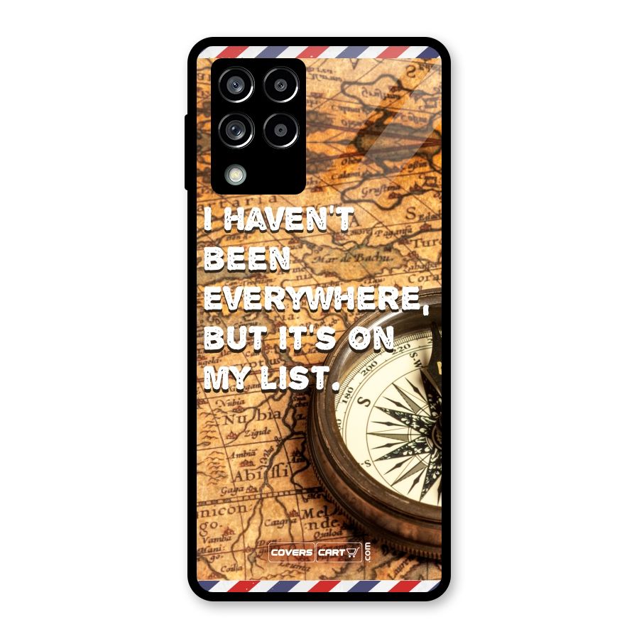 Travel Map Glass Back Case for Galaxy M53 5G