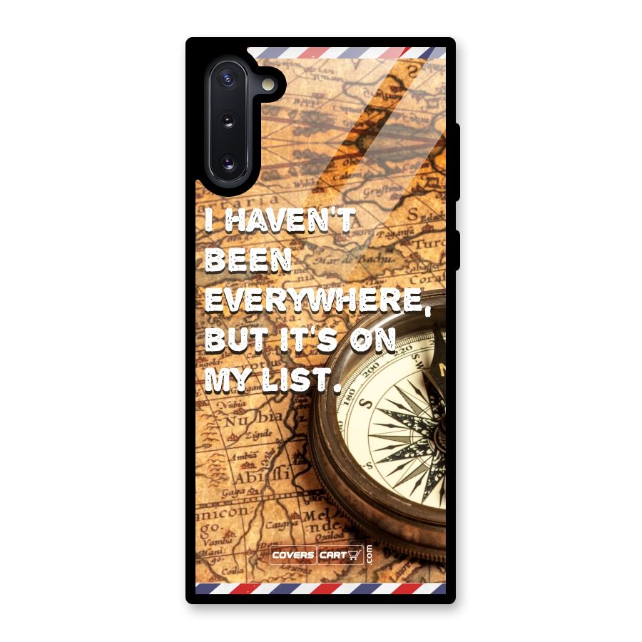 Travel Map Glass Back Case for Galaxy Note 10