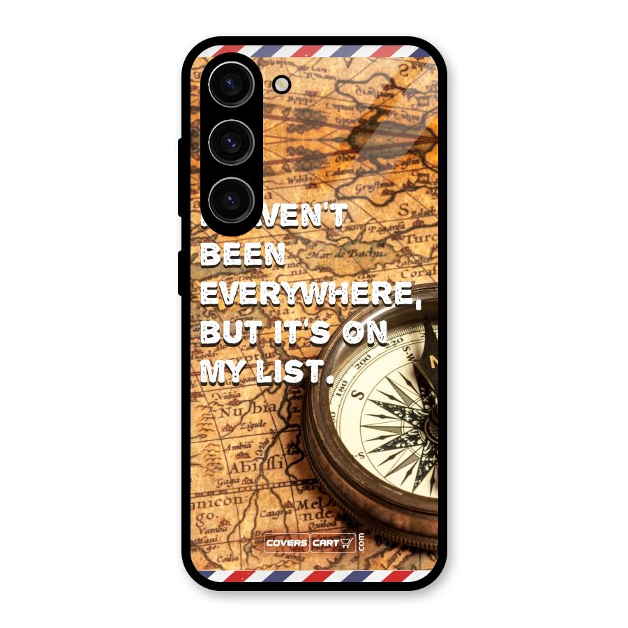 Travel Map Glass Back Case for Galaxy S23