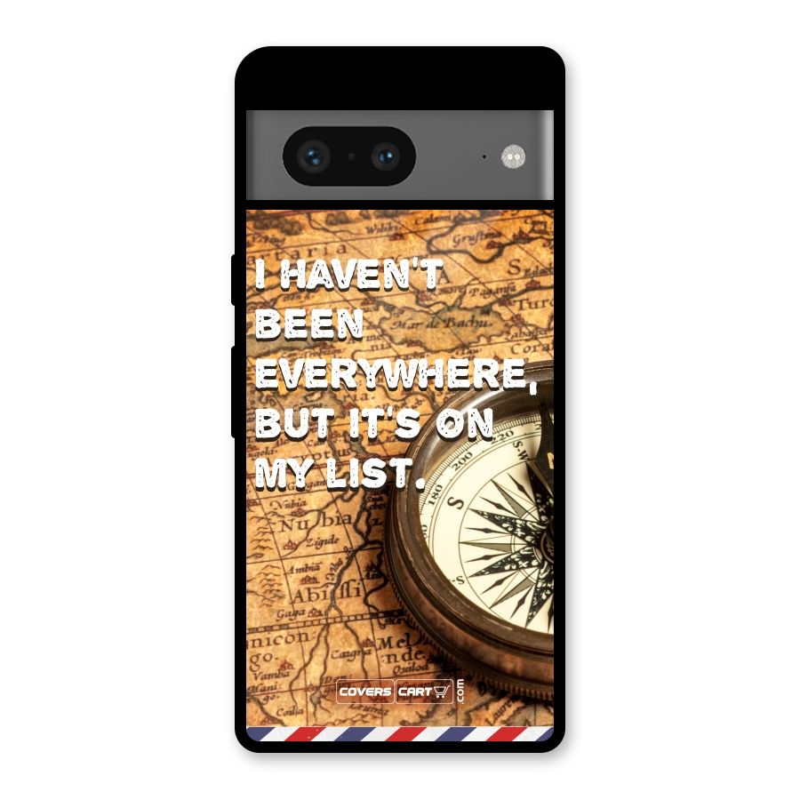 Travel Map Glass Back Case for Google Pixel 7