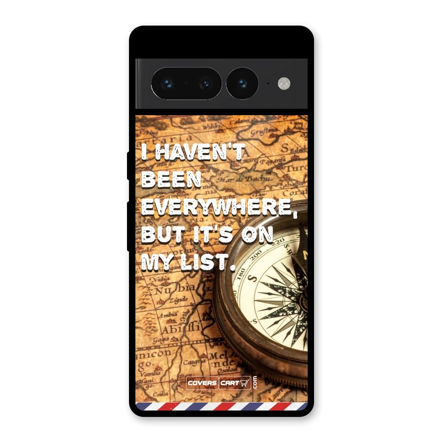 Travel Map Glass Back Case for Google Pixel 7 Pro