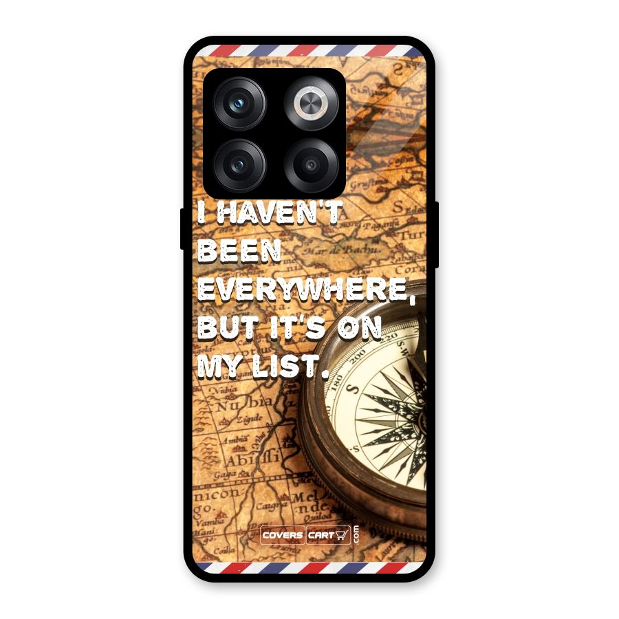 Travel Map Glass Back Case for OnePlus 10T
