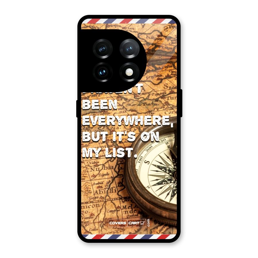 Travel Map Glass Back Case for OnePlus 11