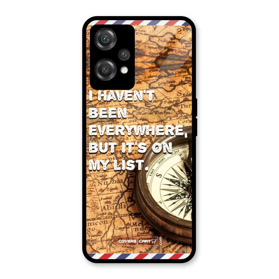 Travel Map Glass Back Case for OnePlus Nord CE 2 Lite 5G