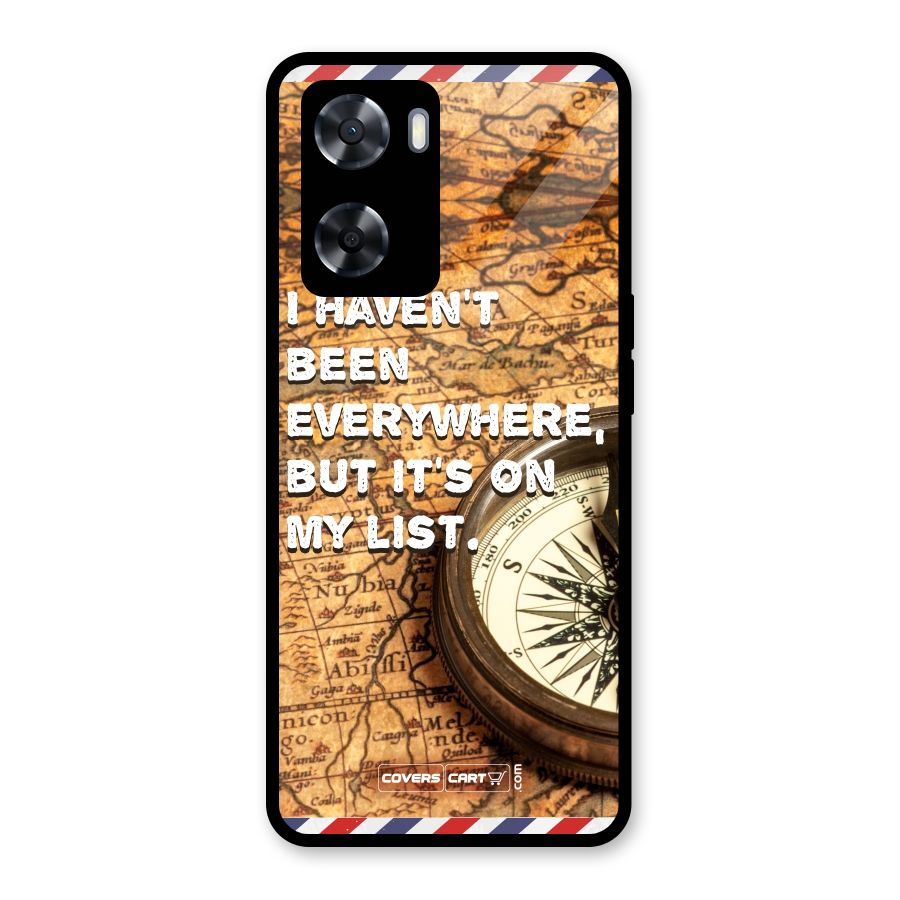 Travel Map Glass Back Case for Oppo A57 2022