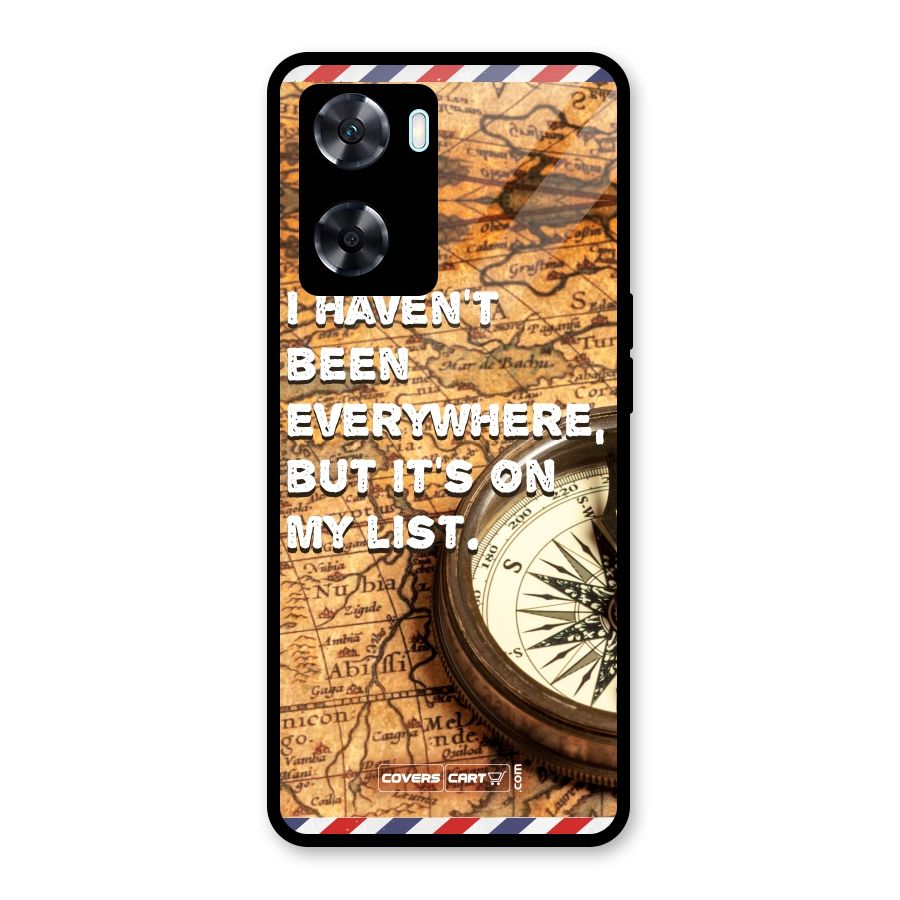 Travel Map Glass Back Case for Oppo A77