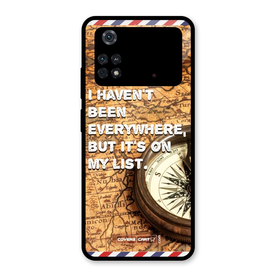 Travel Map Glass Back Case for Poco M4 Pro 4G