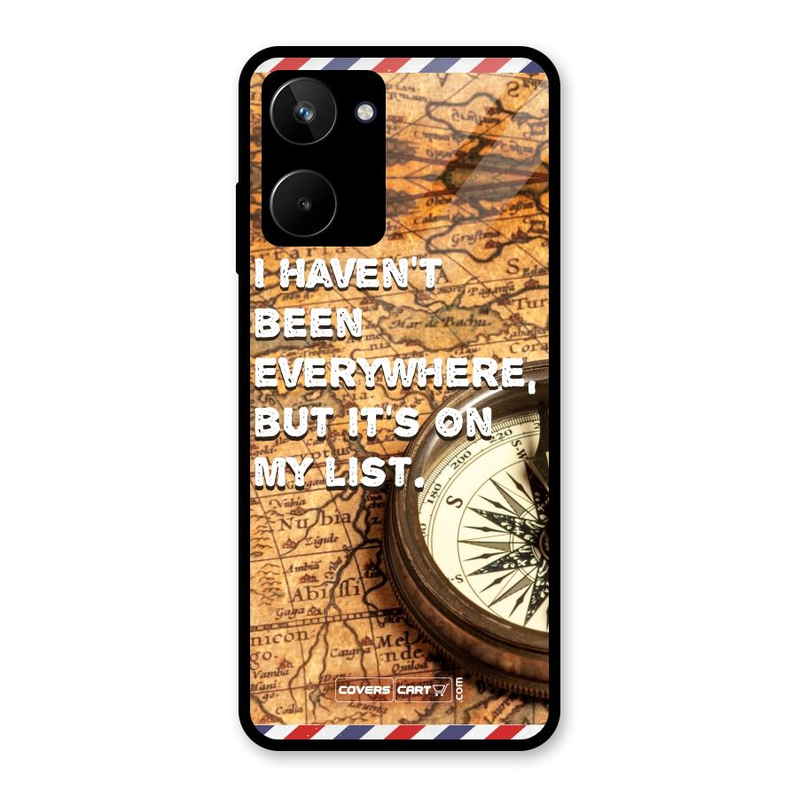 Travel Map Glass Back Case for Realme 10