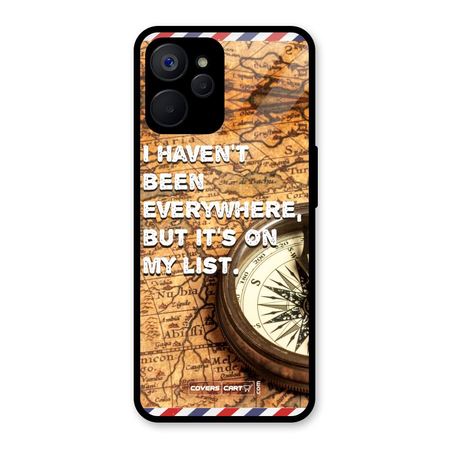 Travel Map Glass Back Case for Realme 9i 5G