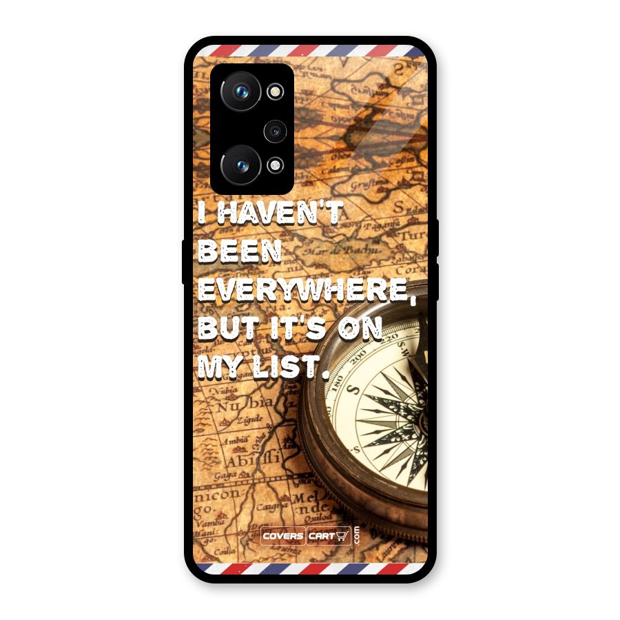 Travel Map Glass Back Case for Realme GT Neo 3T