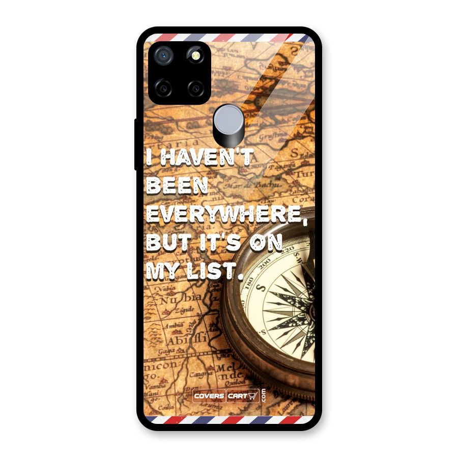 Travel Map Glass Back Case for Realme Narzo 20