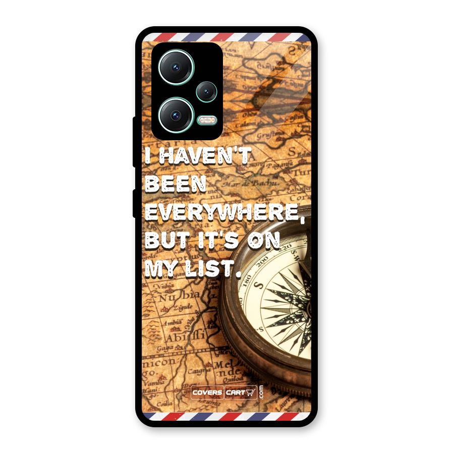 Travel Map Glass Back Case for Redmi Note 12 5G