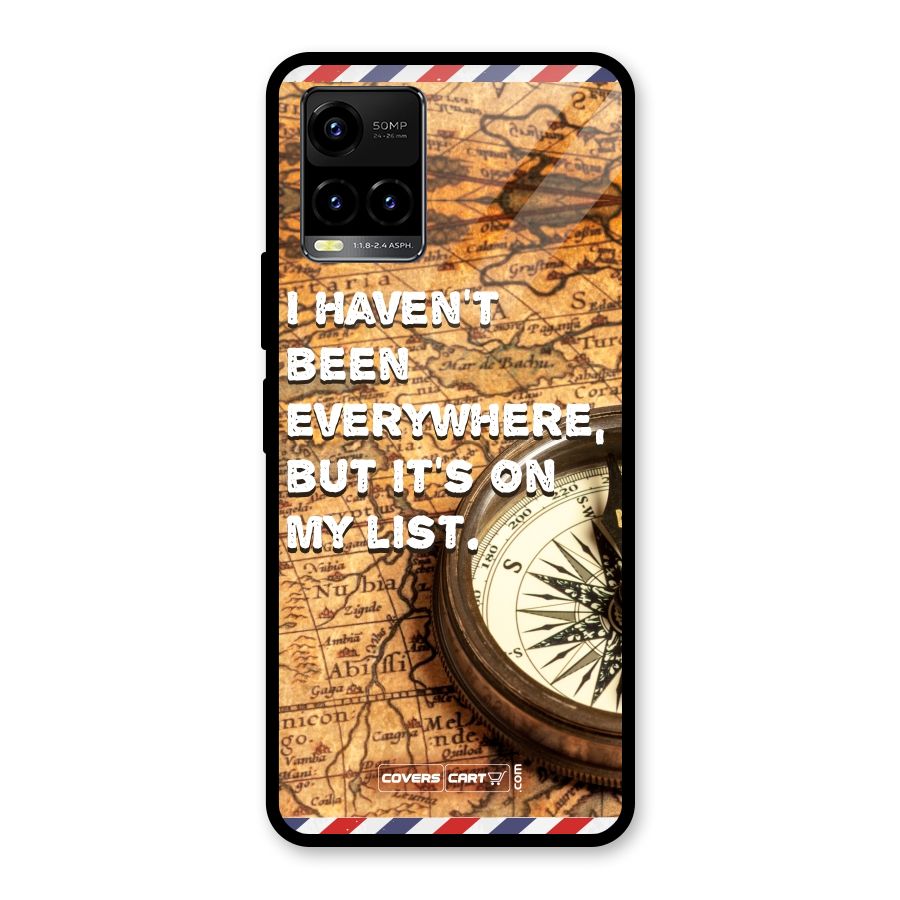 Travel Map Glass Back Case for Vivo Y21T