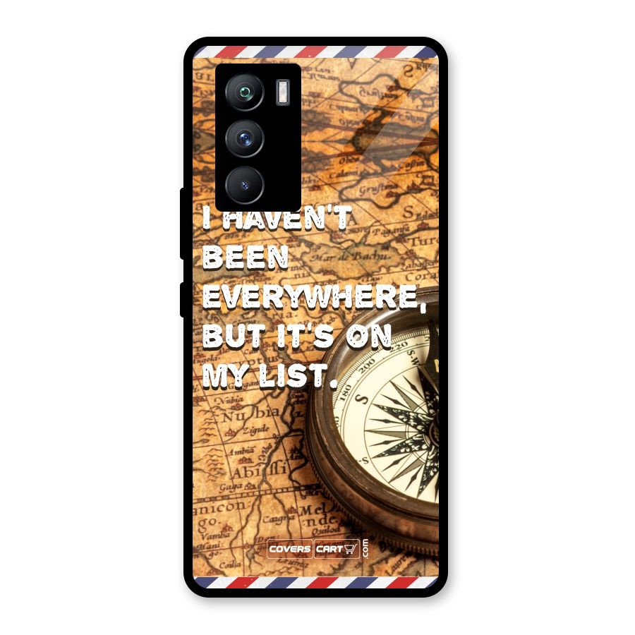 Travel Map Glass Back Case for Vivo iQOO 9 SE