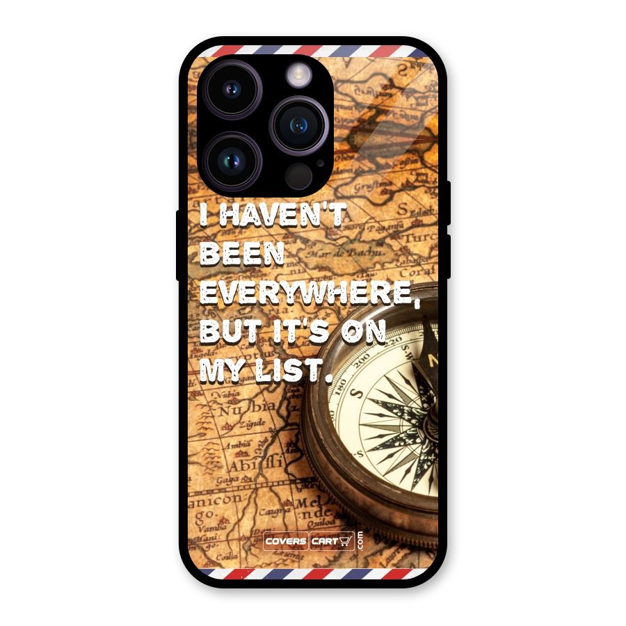 Travel Map Glass Back Case for iPhone 14 Pro