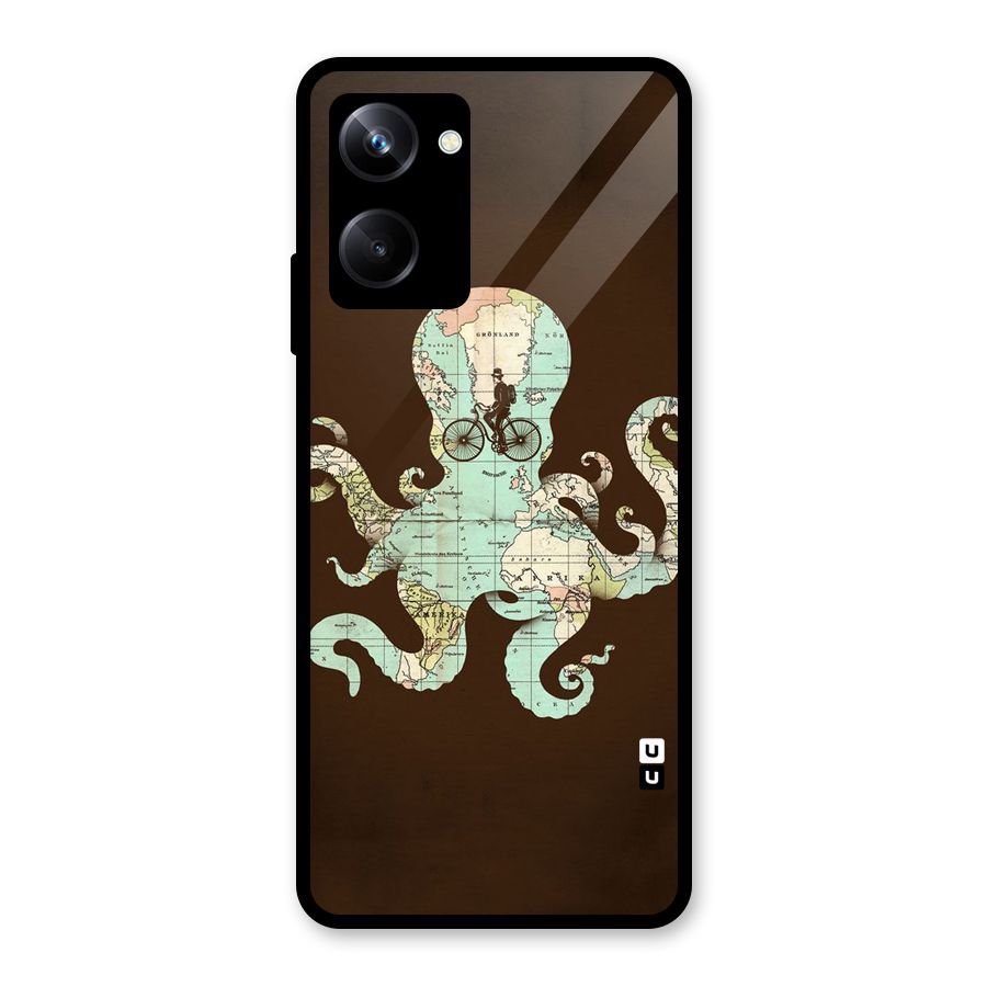 Travel Octopus Glass Back Case for Realme 10 Pro