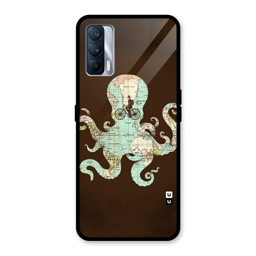 Travel Octopus Glass Back Case for Realme X7