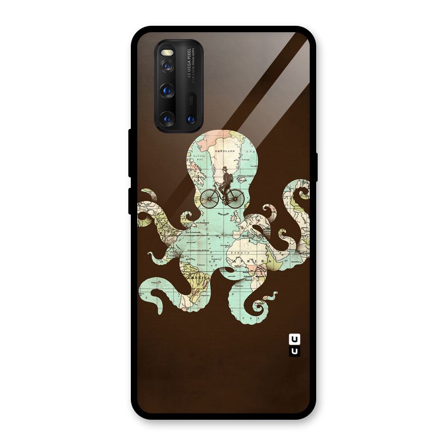 Travel Octopus Glass Back Case for Vivo iQOO 3