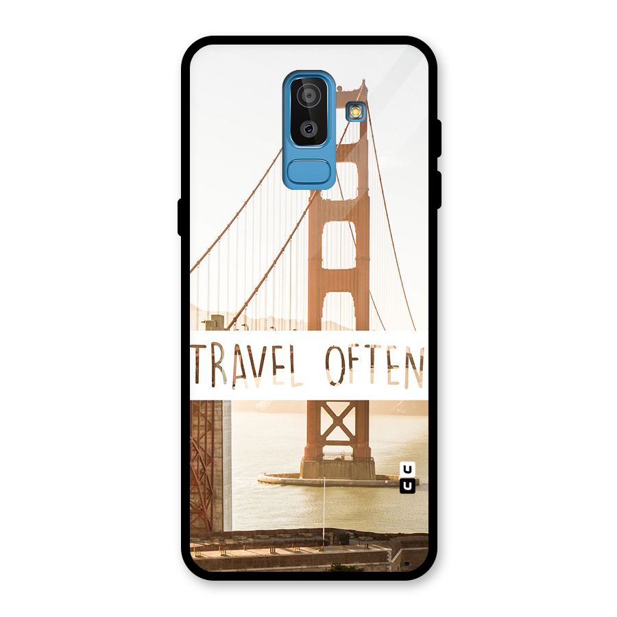 Travel Often Glass Back Case for Galaxy J8