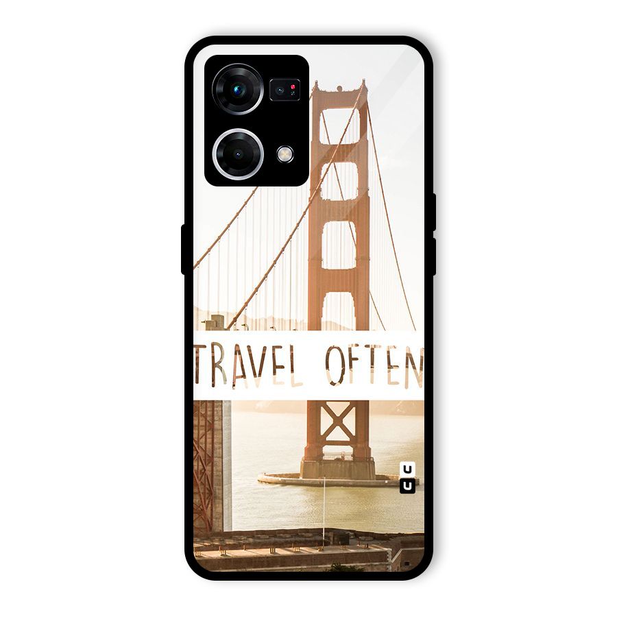 Travel Often Glass Back Case for Oppo F21 Pro 4G