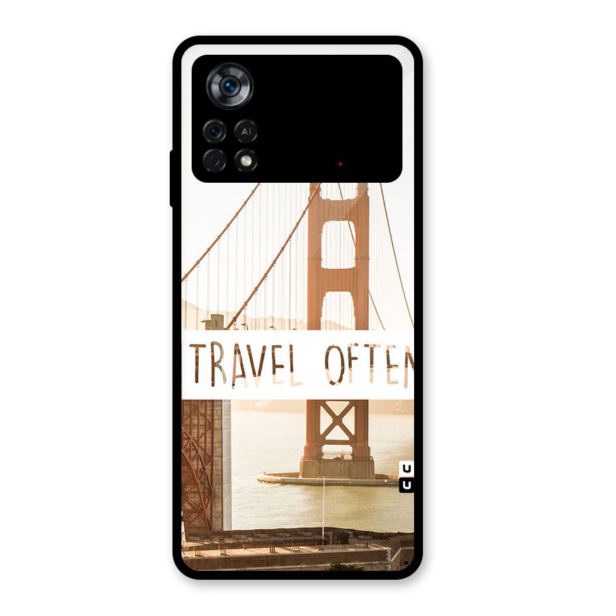 Travel Often Glass Back Case for Poco X4 Pro 5G