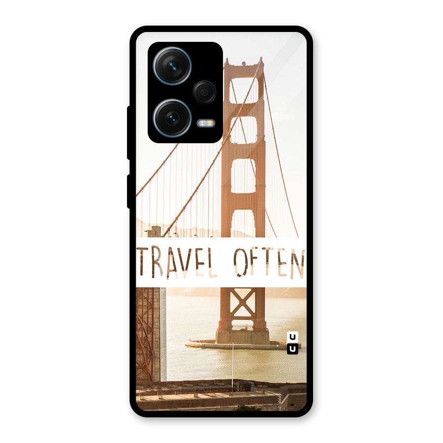Travel Often Glass Back Case for Redmi Note 12 Pro Plus 5G