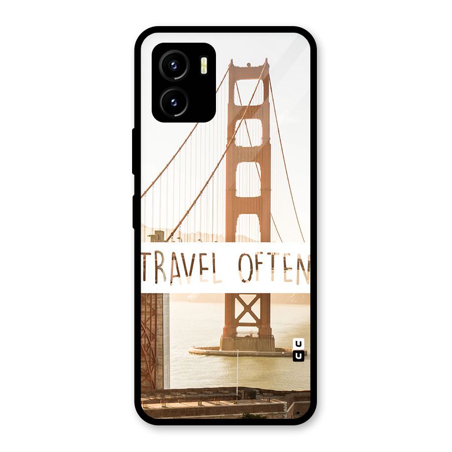 Travel Often Glass Back Case for Vivo Y15s