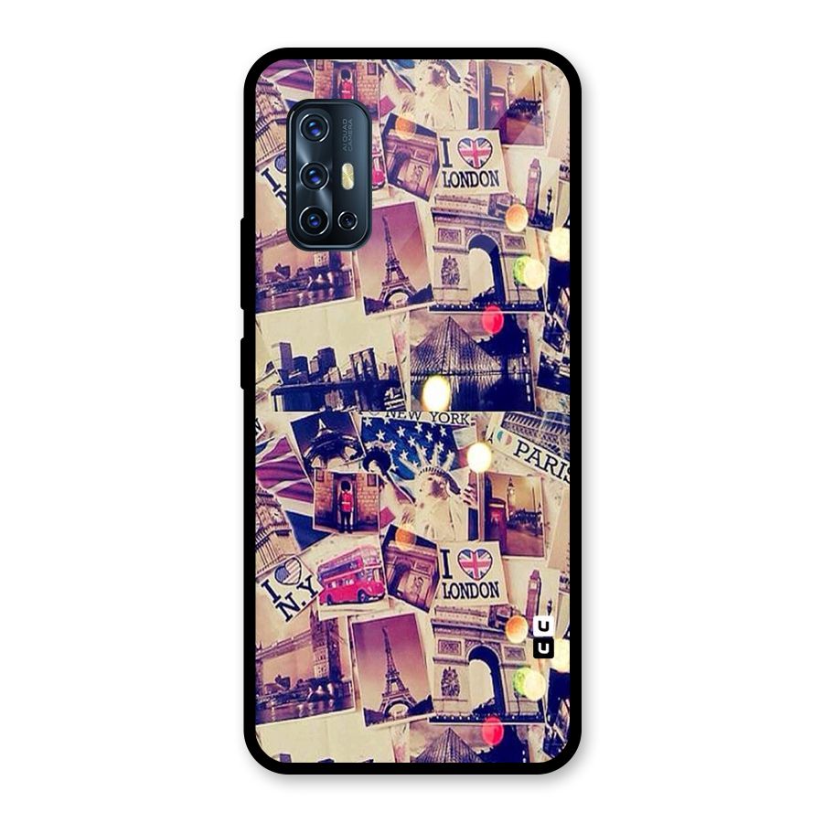 Travel Pictures Glass Back Case for Vivo V17