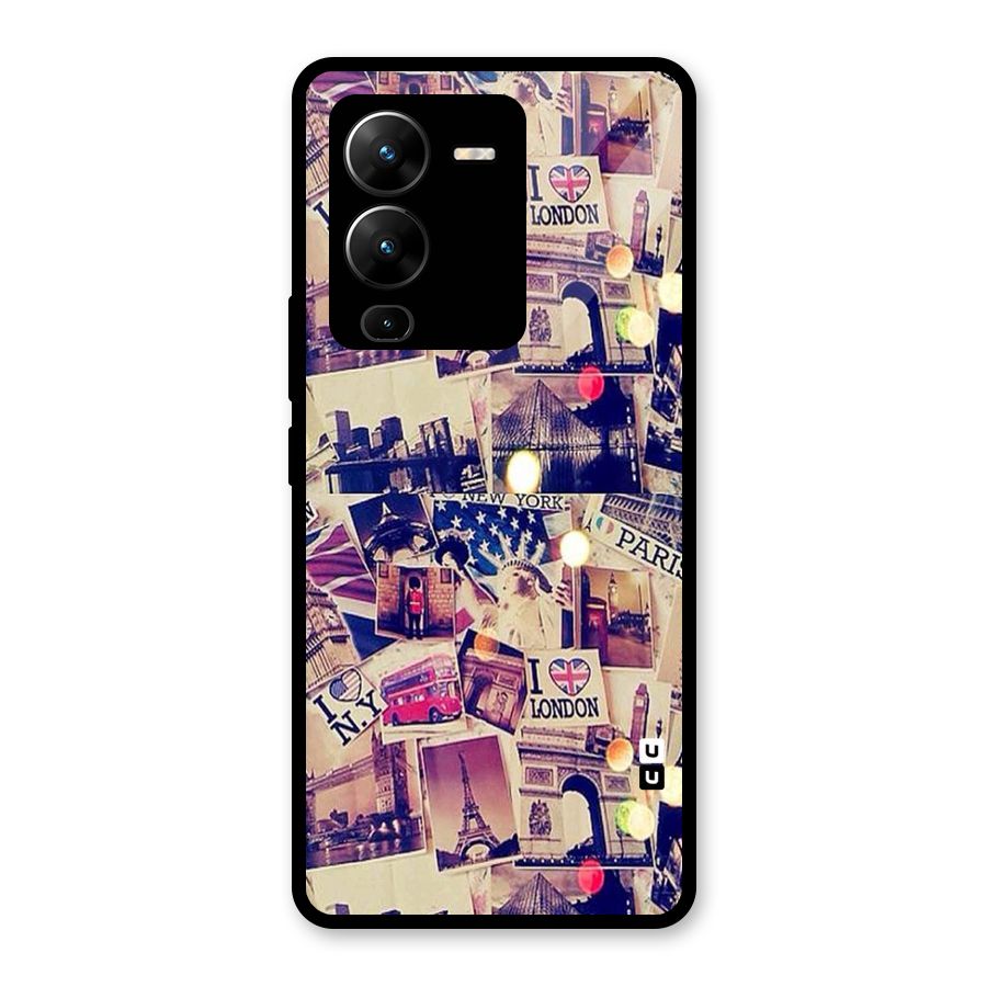 Travel Pictures Glass Back Case for Vivo V25 Pro