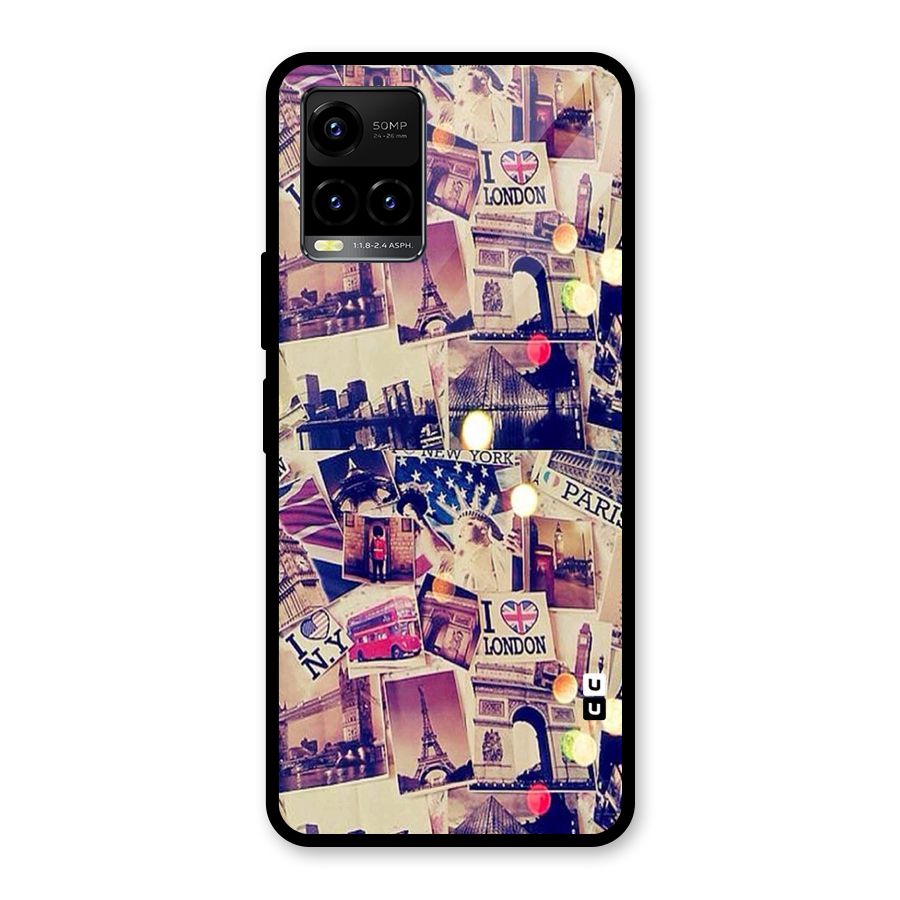 Travel Pictures Glass Back Case for Vivo Y21A