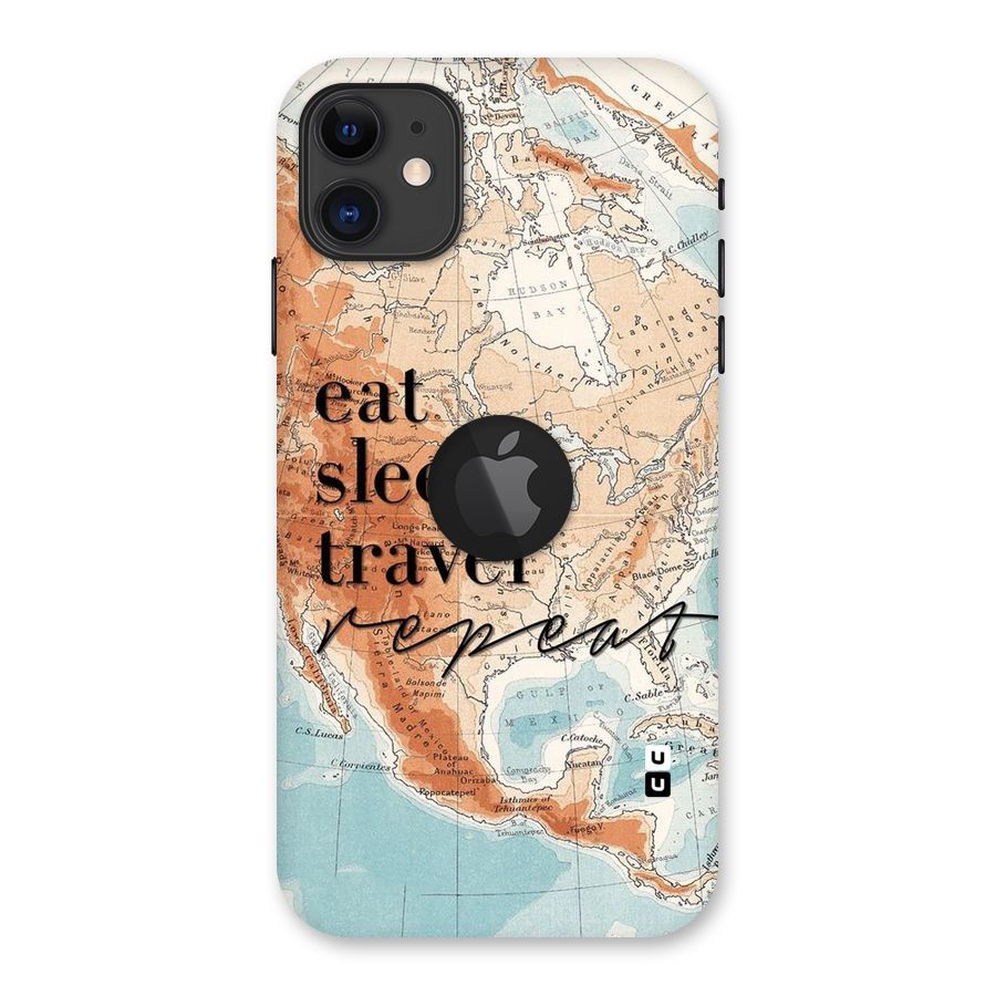 Travel Repeat Back Case for iPhone 11 Logo Cut