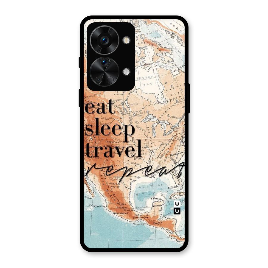 Travel Repeat Glass Back Case for OnePlus Nord 2T