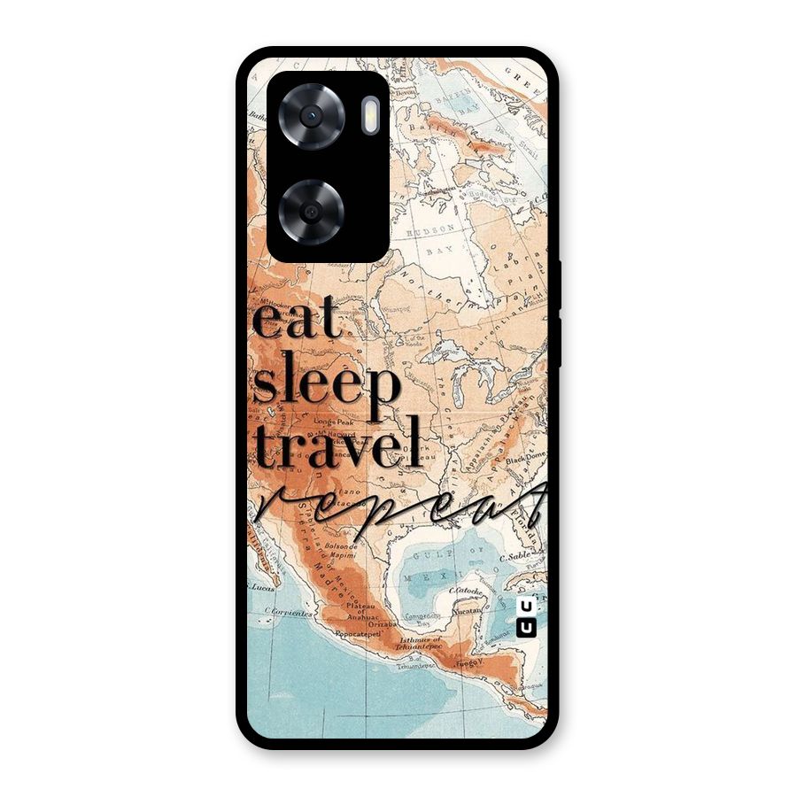 Travel Repeat Glass Back Case for Oppo A57 2022