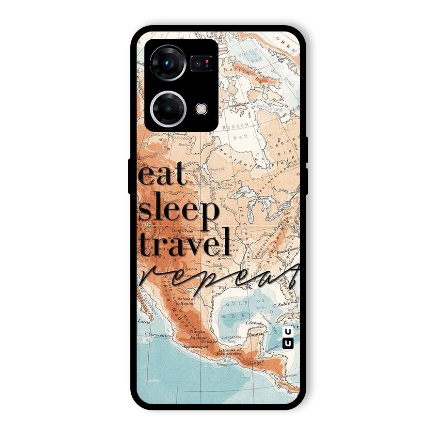 Travel Repeat Glass Back Case for Oppo F21 Pro 4G