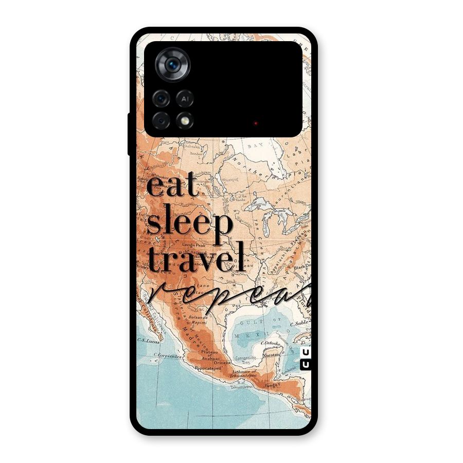 Travel Repeat Glass Back Case for Poco X4 Pro 5G
