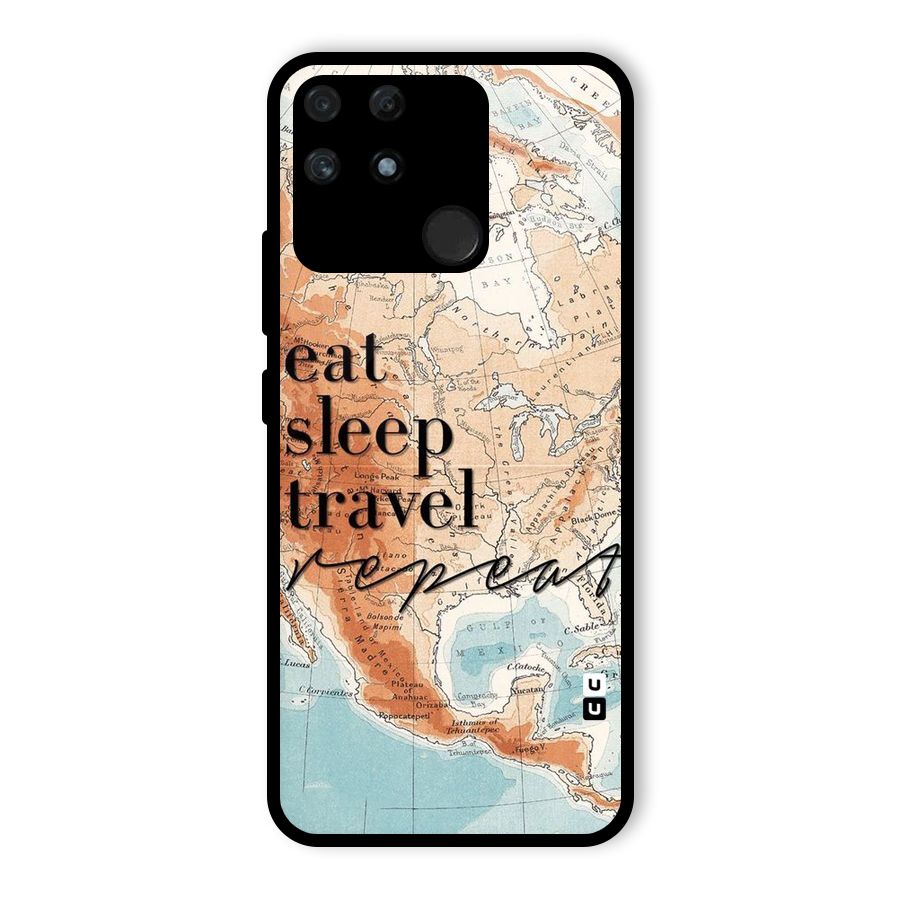 Travel Repeat Glass Back Case for Realme Narzo 50A