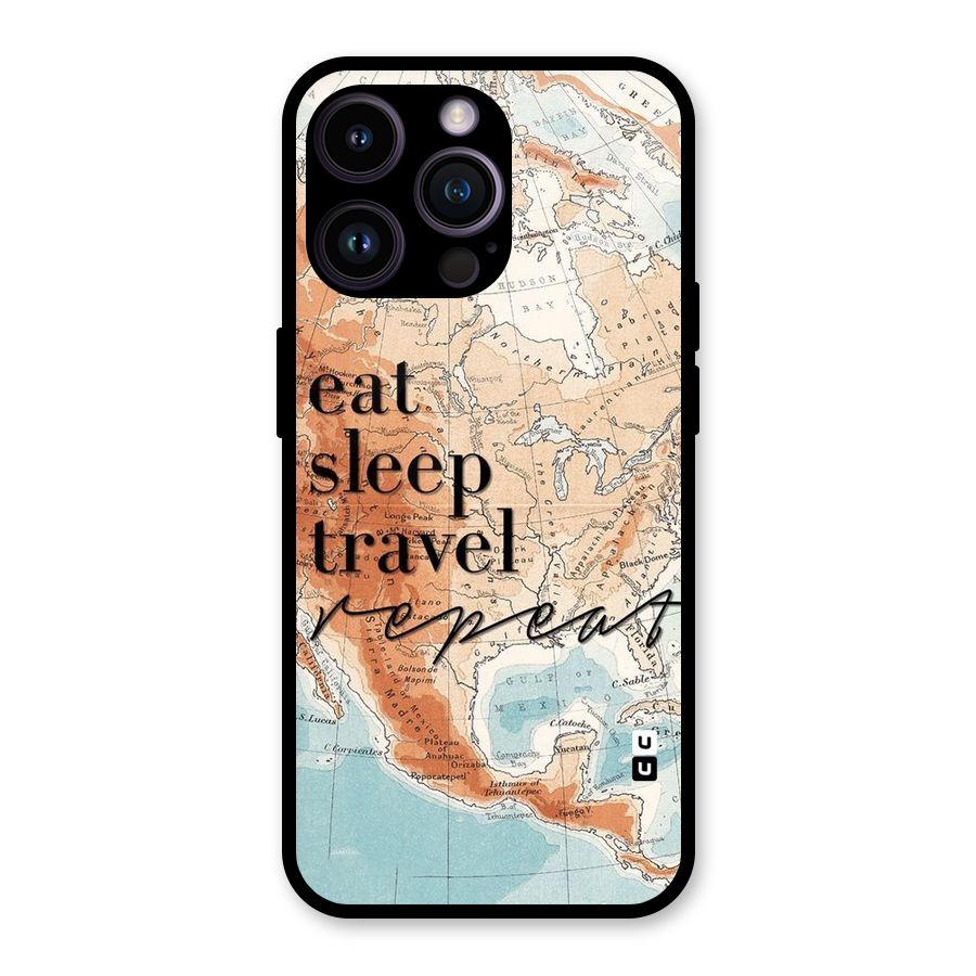 Travel Repeat Glass Back Case for iPhone 14 Pro Max