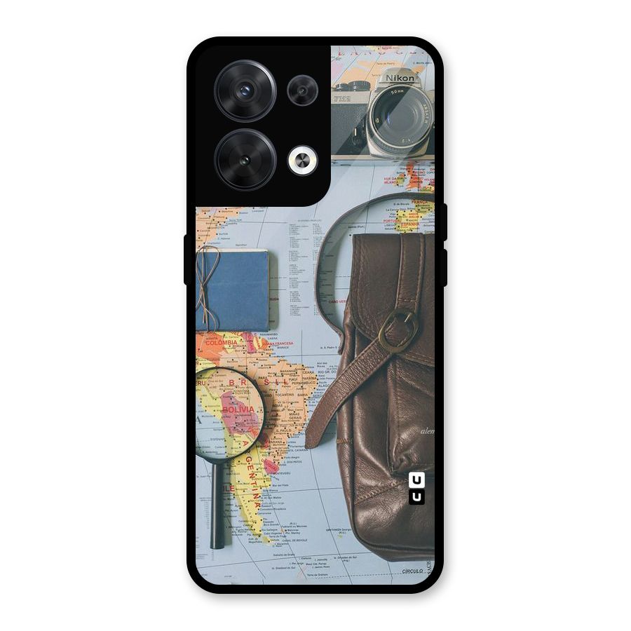 Travel Requisites Glass Back Case for Oppo Reno8 5G