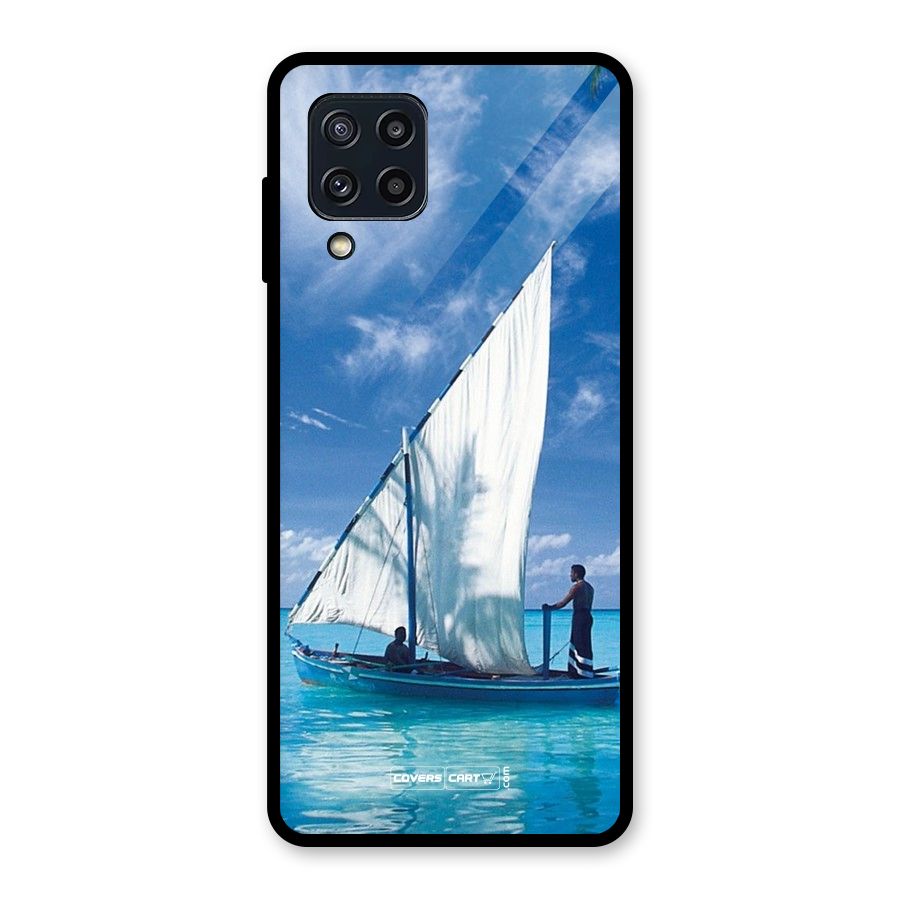 Travel Ship Glass Back Case for Galaxy M32