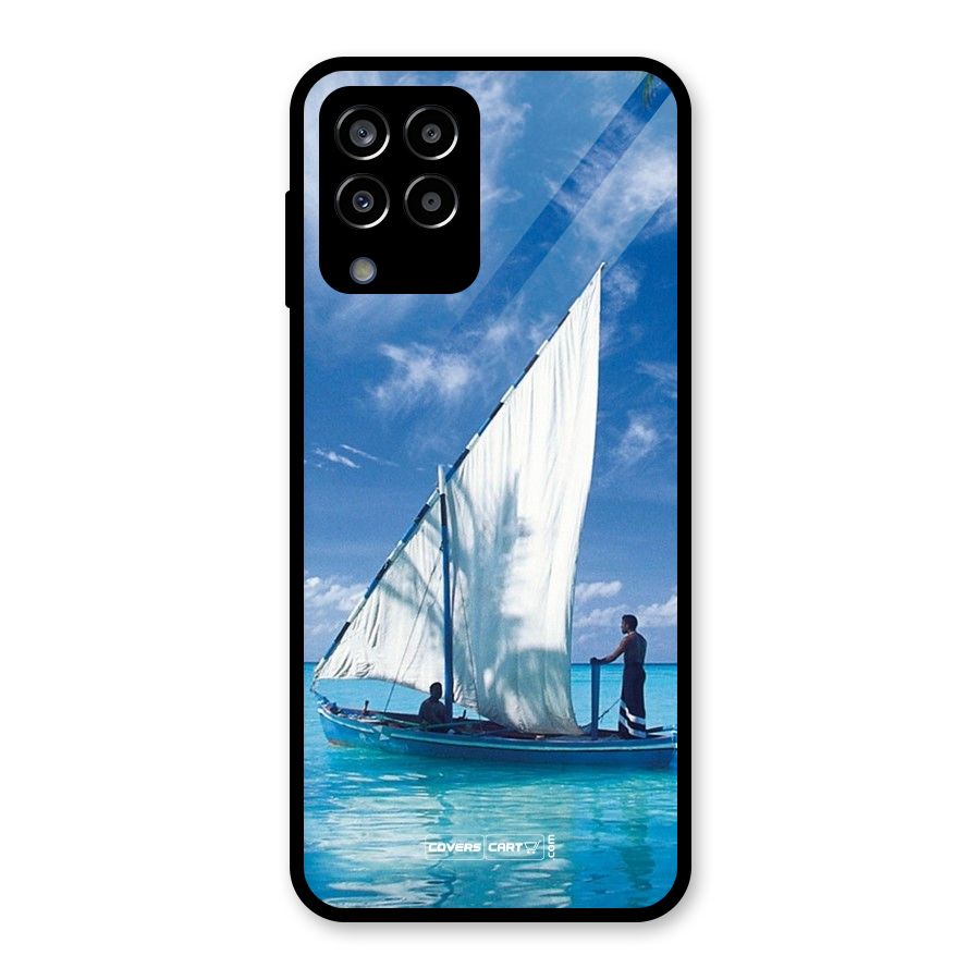 Travel Ship Glass Back Case for Galaxy M33
