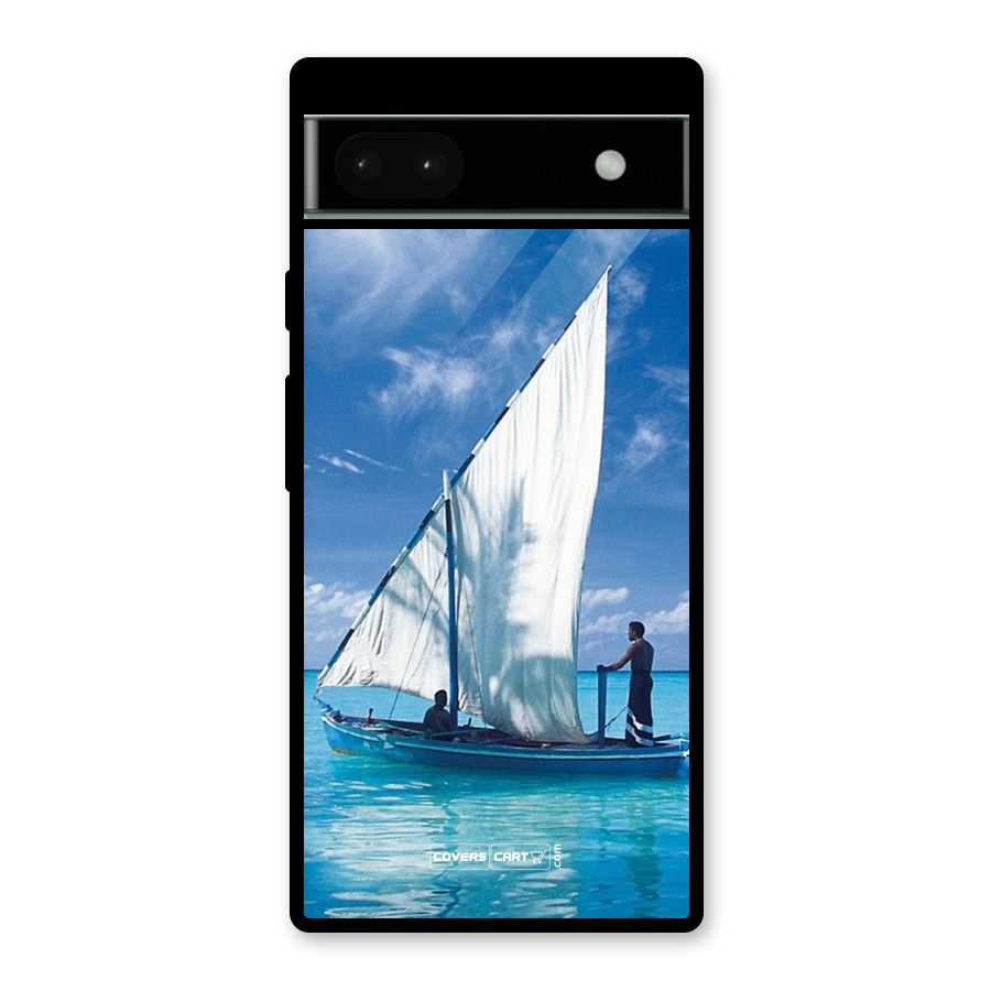 Travel Ship Glass Back Case for Google Pixel 6a