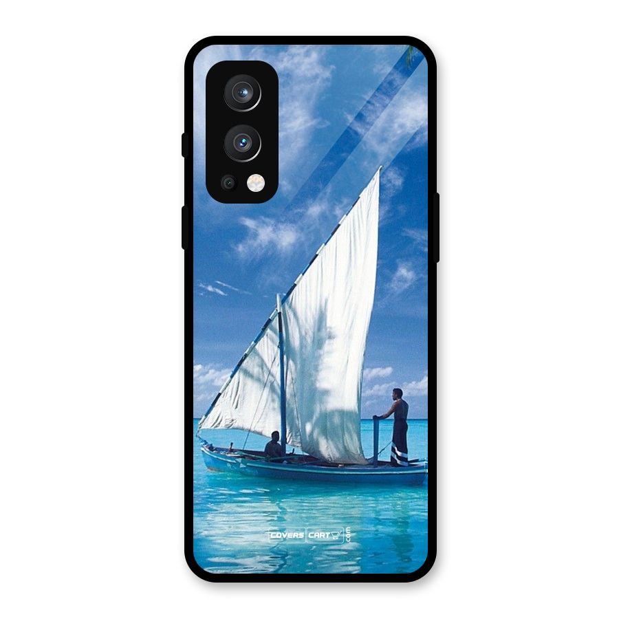 Travel Ship Glass Back Case for OnePlus Nord 2 5G