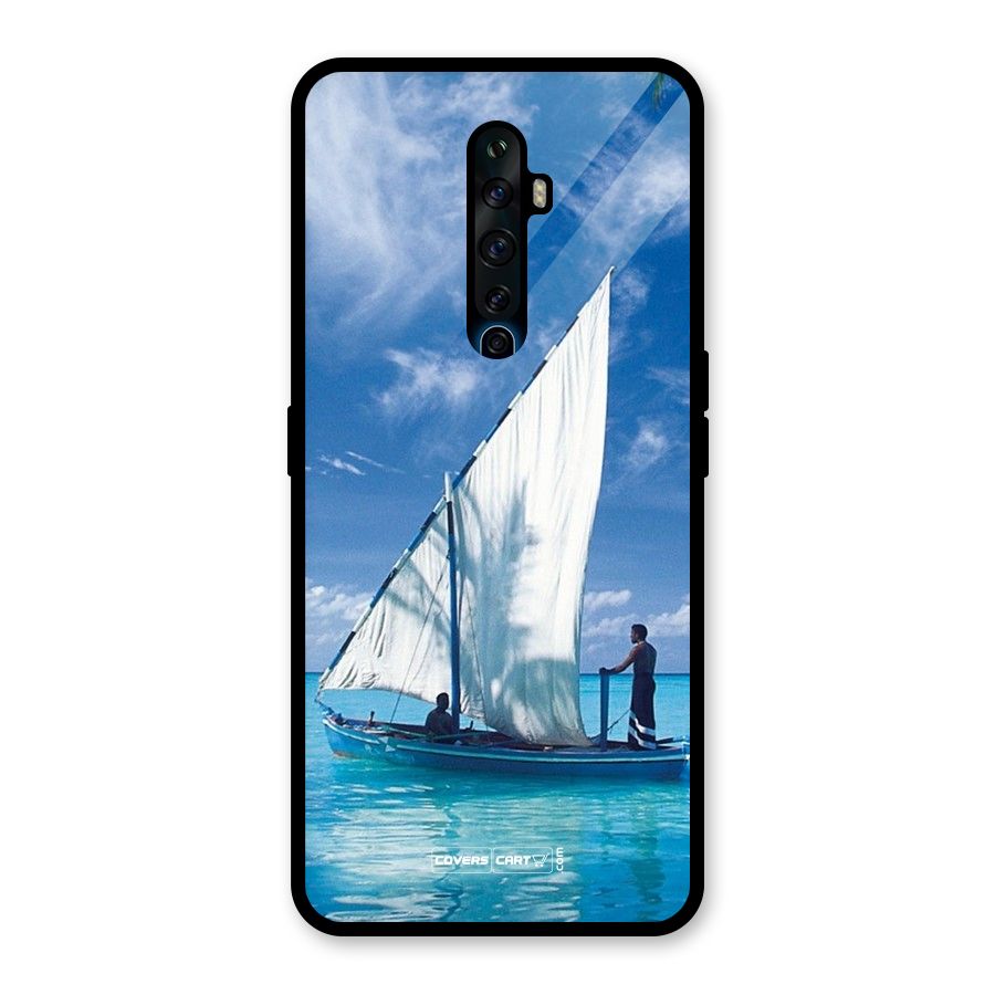 Travel Ship Glass Back Case for Oppo Reno2 F